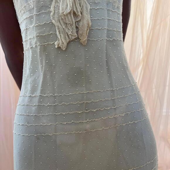 incredible 1930s swiss dot net gown - Picture 7 of 7